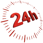 Horloge décrivant la rapidite de réponse de LE STORISTE dans les Alpes Maritimes et le Var